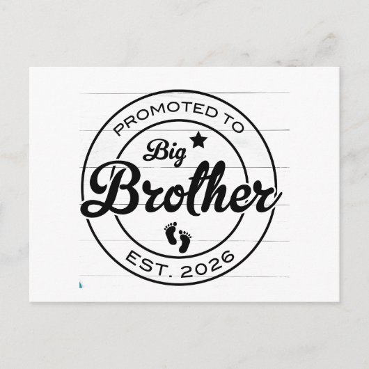 兄のシャツは兄のシャツに昇進した。 ポストカード (正面)