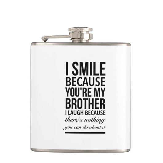 兄のスマイルおもしろいプレゼント兄ビッグブロ フラスク (正面)