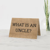 兄の叔父の妊娠告知カード サンキューカード (正面)