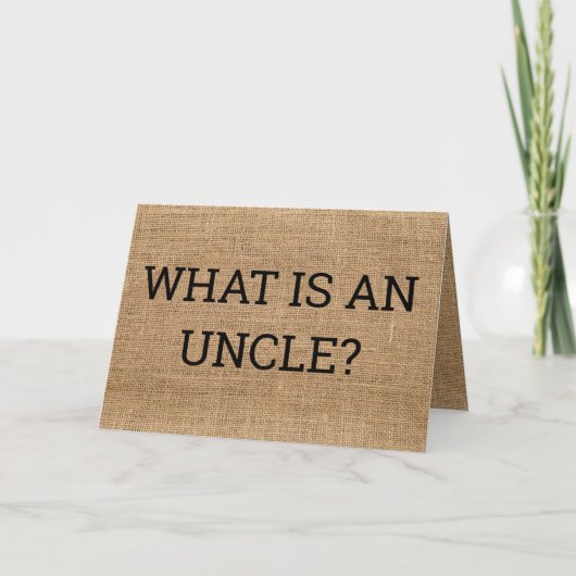 兄の叔父の妊娠告知カード サンキューカード (正面)