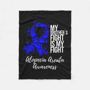 兄の戦いは私の戦いAlopecia Areata Awaren フリースブランケット