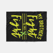 兄の戦いは腎臓病の戦争 フリースブランケット (正面(横))