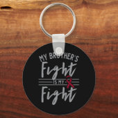 兄の戦いは鎌状赤血球貧血の戦いだ キーホルダー (裏面)