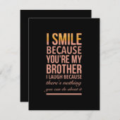 兄の笑おもしろいい声 サンキューカード (正面/裏面)