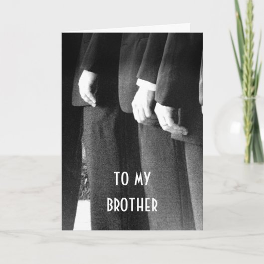 兄の結婚式の日に愛で カード (正面)