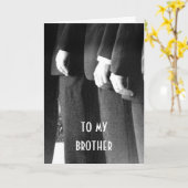 兄の結婚式の日に愛で カード (黄色い花)