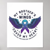兄の羽が自殺の防止ハートを覆う ポスター (正面)