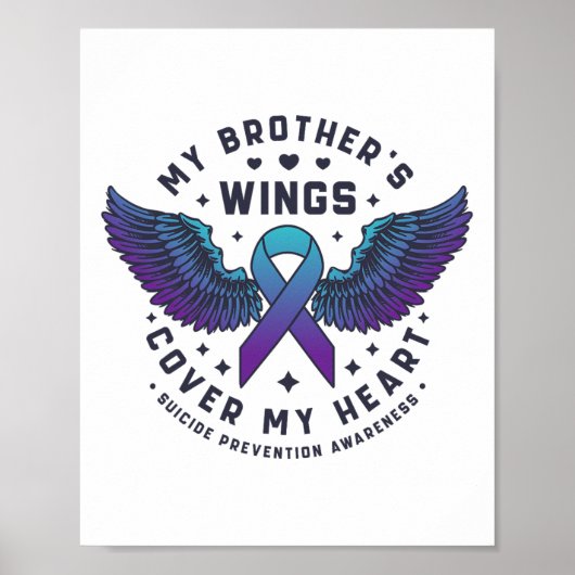 兄の羽が自殺の防止ハートを覆う ポスター (正面)