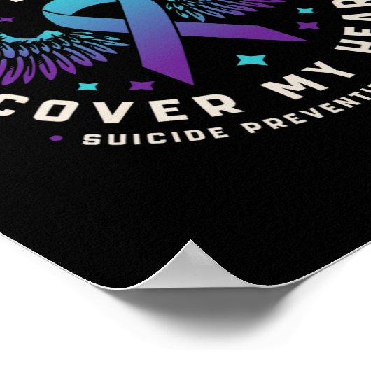 兄の羽が自殺の防止ハートを覆う ポスター