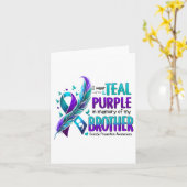 兄の自殺を忘れないためにターコイズパープルを身に着ける カード (黄色い花)
