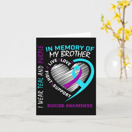 兄の自殺を忘れない 自殺予防 カード (黄色い花)