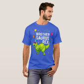 兄の誕生日おめでとう ティラノサウルス恐竜 Tシャツ (正面フル)