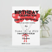 兄の誕生日の招待状 招待状 (スタンド正面)