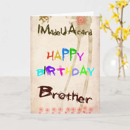 兄の誕生日カード カード (黄色い花)