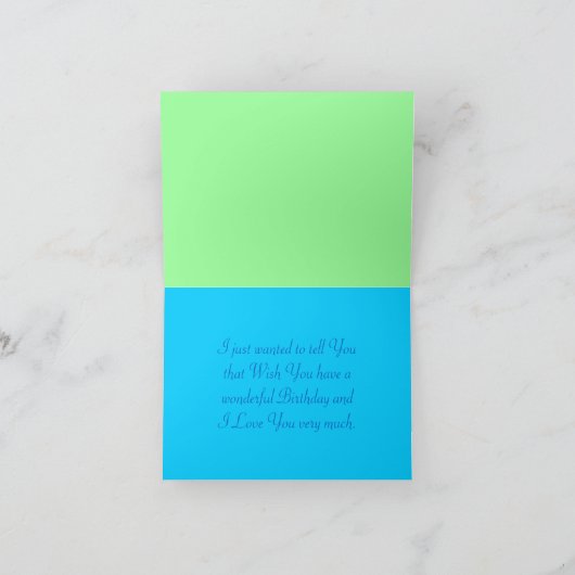 兄の誕生日 カード (内部)