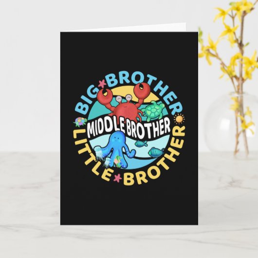 兄は兄と弟 カード (黄色い花)