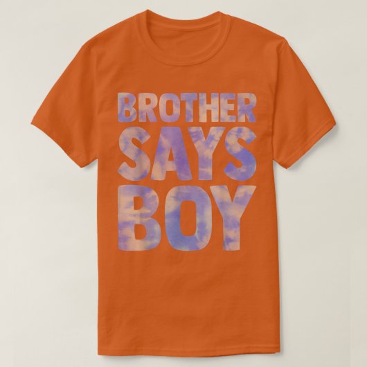 兄は男の子の性別が妊娠の発表を明らかにしていると言う Tシャツ (デザイン正面)