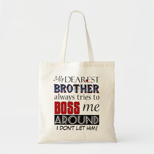 兄は私にボスのトートバッグのまわりにカスタムを試みる トートバッグ (正面)