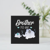 兄は象の赤ちゃんシャワー男の子のための贈り物 シーズンカード (スタンド正面)