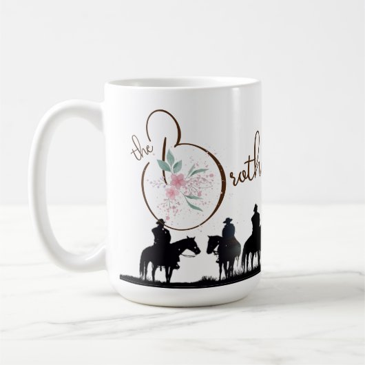 兄は陶製のマグカップを見る コーヒーマグカップ (左)