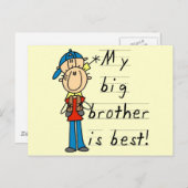 兄はTシャ最高のツとギフト ポストカード (正面/裏面)