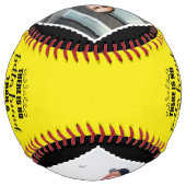 兄または友人からの弟の贈り物へ&写真 ソフトボール (裏面)