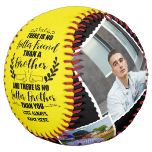 兄または友人からの弟の贈り物へ&写真 ソフトボール