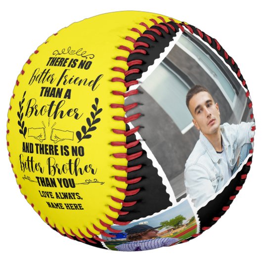 兄または友人からの弟の贈り物へ&写真 ソフトボール (アングル)