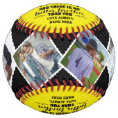 兄または友人からの弟の贈り物へ&写真 ソフトボール (正面)