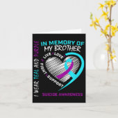 兄を偲んで自殺予防を考える カード (黄色い花)