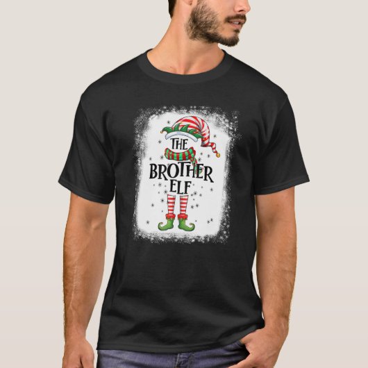 兄エルフグループ クリスマス パーティー 男の子 幼児 青 Tシャツ (正面)