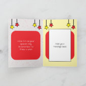 兄キリンの特別な子供たち赤い誕生日 カード (内部)