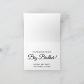 兄パーソナライズされた産の告知 カード (内部)