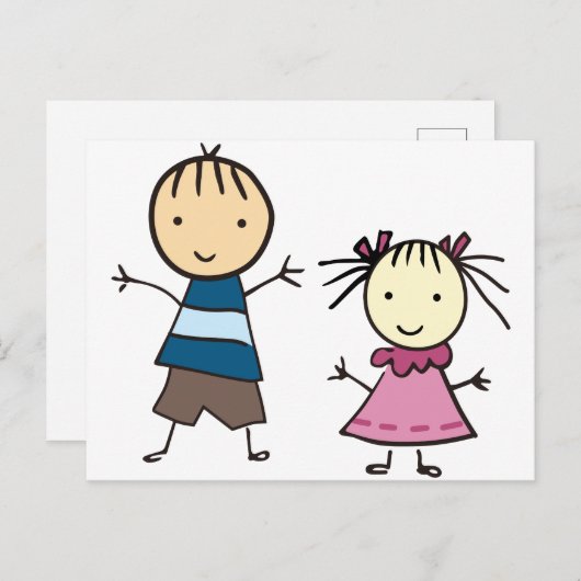 兄妹 ポストカード (正面/裏面)