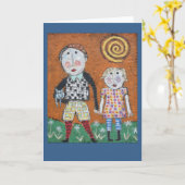 兄弟および姉妹カード カード (黄色い花)