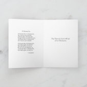 兄弟および家族-平和のためのクリスマスツリーカード シーズンカード (内部)