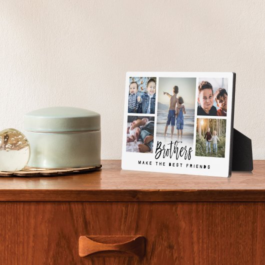兄弟が友最高の人を写真白番 フォトプラーク