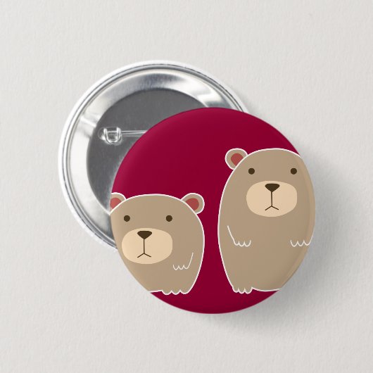 兄弟くま 缶バッジ (正面&裏面)