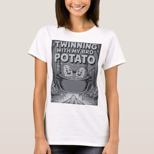 兄弟じゃがいもとツインニング Tシャツ (正面)