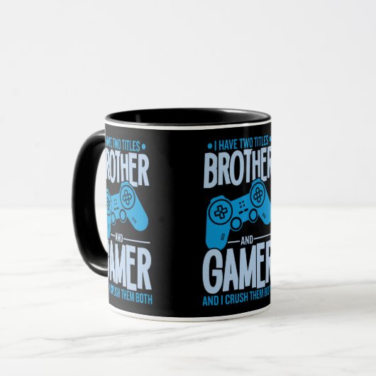 兄弟とゲーマーの2タイトルを粉砕 マグカップ (正面左)