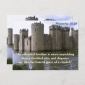 「兄弟に対する冒涜は、堅固な城塞のようにはじまり、小さな火事でもやがて大きなものとなる。」 ポストカード (正面/裏面)