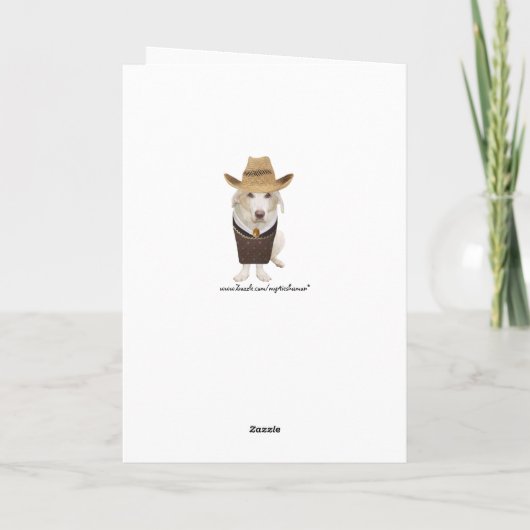 兄弟のためのおもしろい犬または実験室の誕生日 カード (裏面)