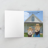 兄弟のためのおもしろい犬または実験室の誕生日 カード (内部)