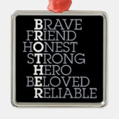 兄弟のためのギフト メタルオーナメント (正面)