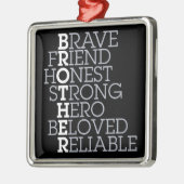 兄弟のためのギフト メタルオーナメント (左)