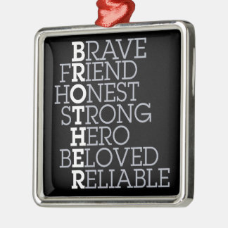 兄弟のためのギフト メタルオーナメント