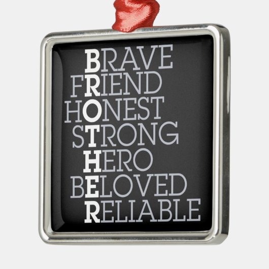 兄弟のためのギフト メタルオーナメント (左)