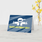 兄弟のためのバースデー・カード-ハッピーバースデーBro カード (黄色い花)