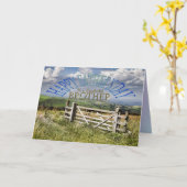 兄弟のため、ゲートとの父の日の景色 カード (黄色い花)