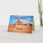 兄弟のハッピーバースデー、敏感なアーチは、ユタをアーチ形にします カード (正面)